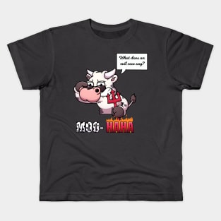 What Does An Evil Cow Say? Kids T-Shirt